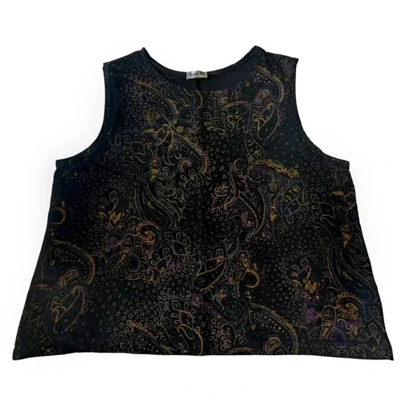 Vikki Vi Tops - VIKKI VI Paisley Slinky Camisole Tank Top Size 3X